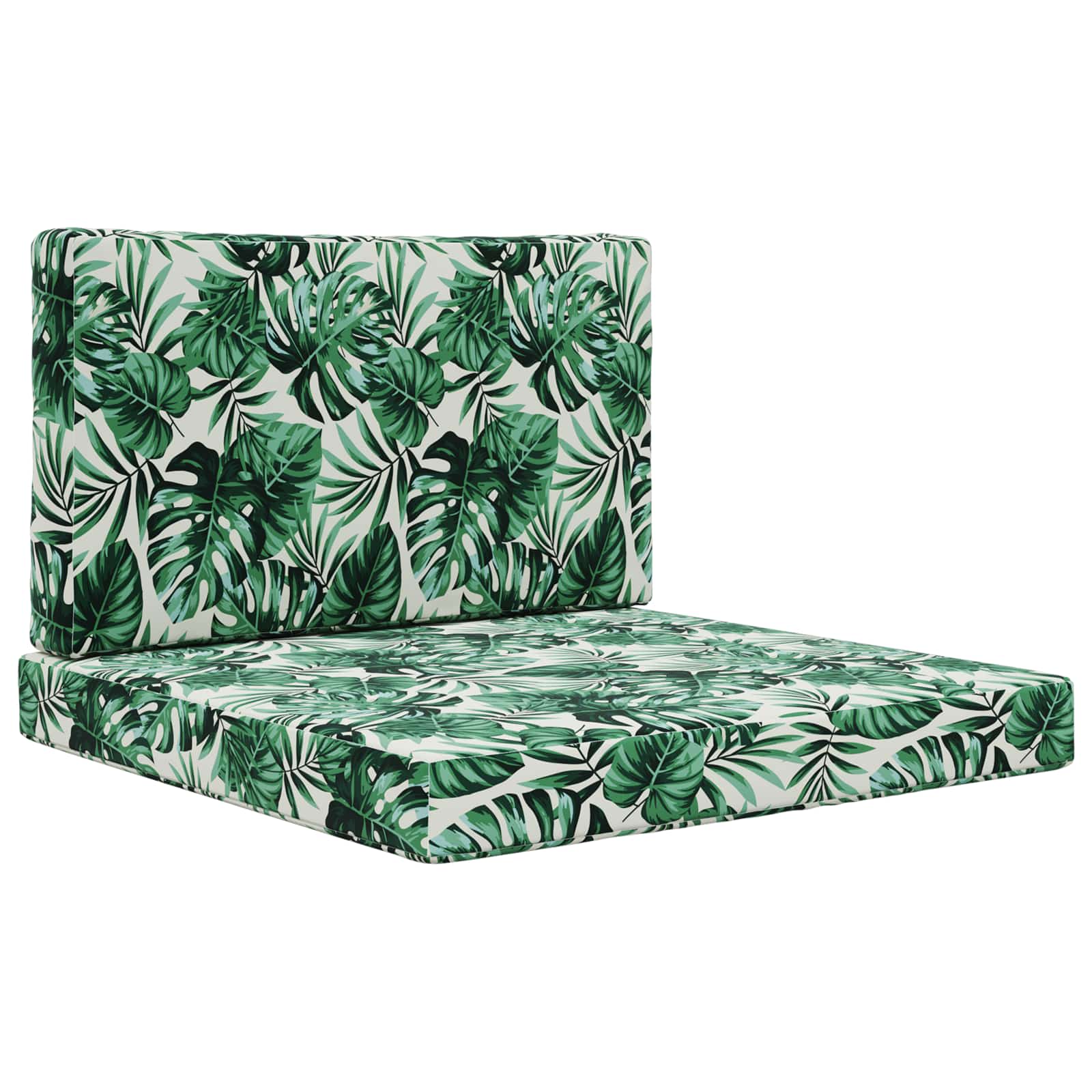 Sofakissen für draußen 2 pcs Blattmuster Polyester