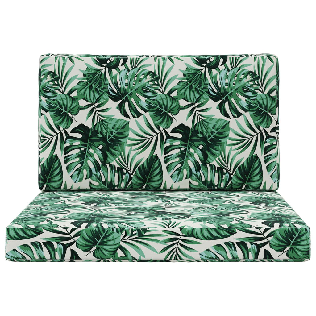 Sofakissen für draußen 2 pcs Blattmuster Polyester