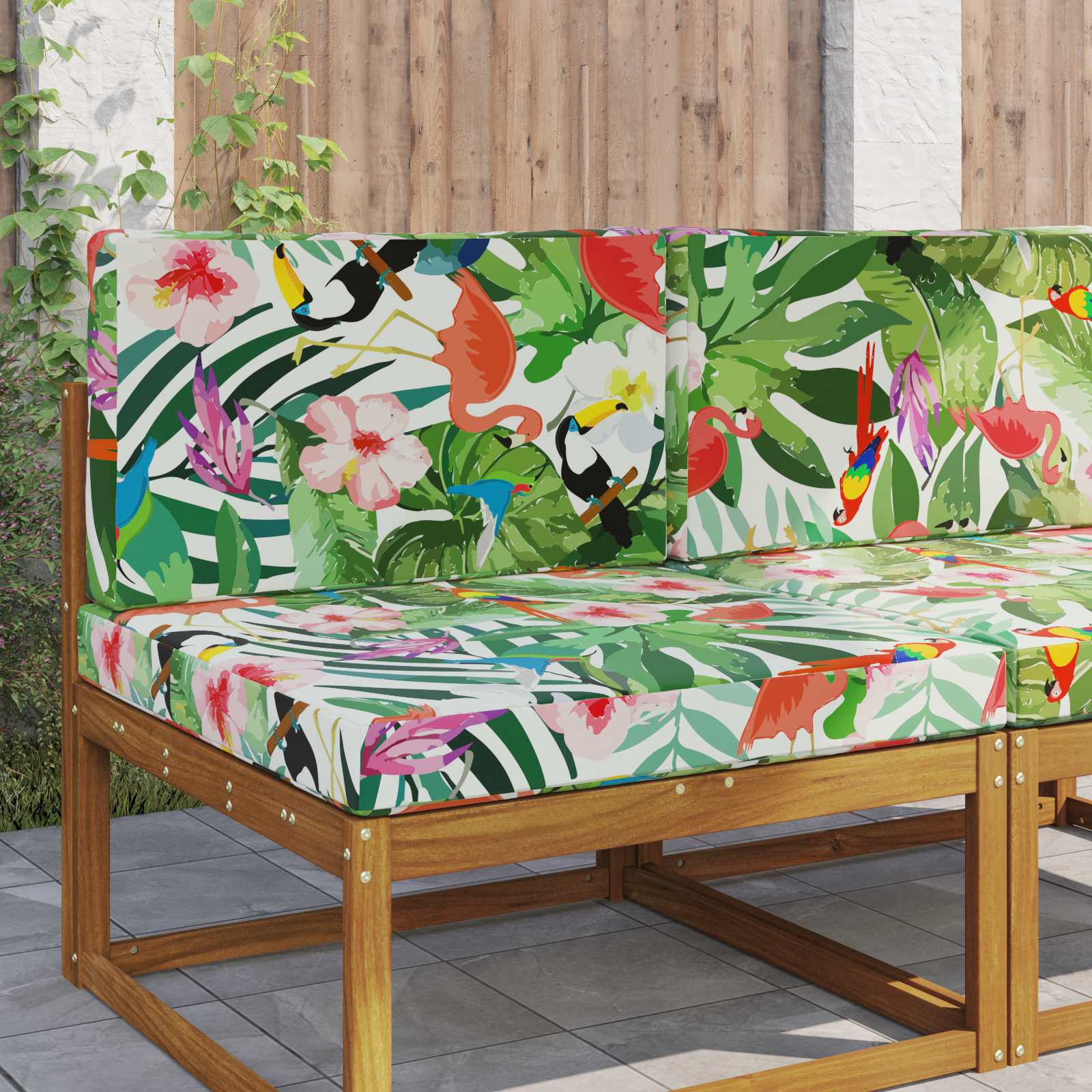 Sofakissen für draußen 2 pcs Bunt Polyester