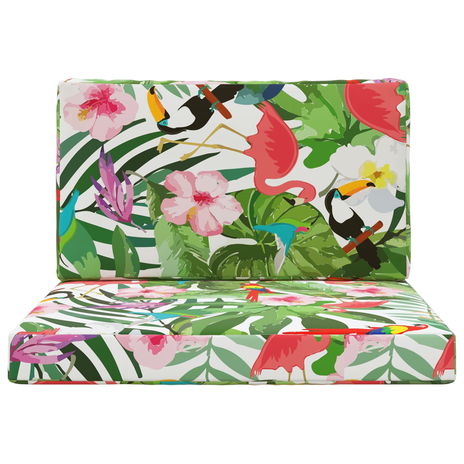 Sofakissen für draußen 2 pcs Bunt Polyester