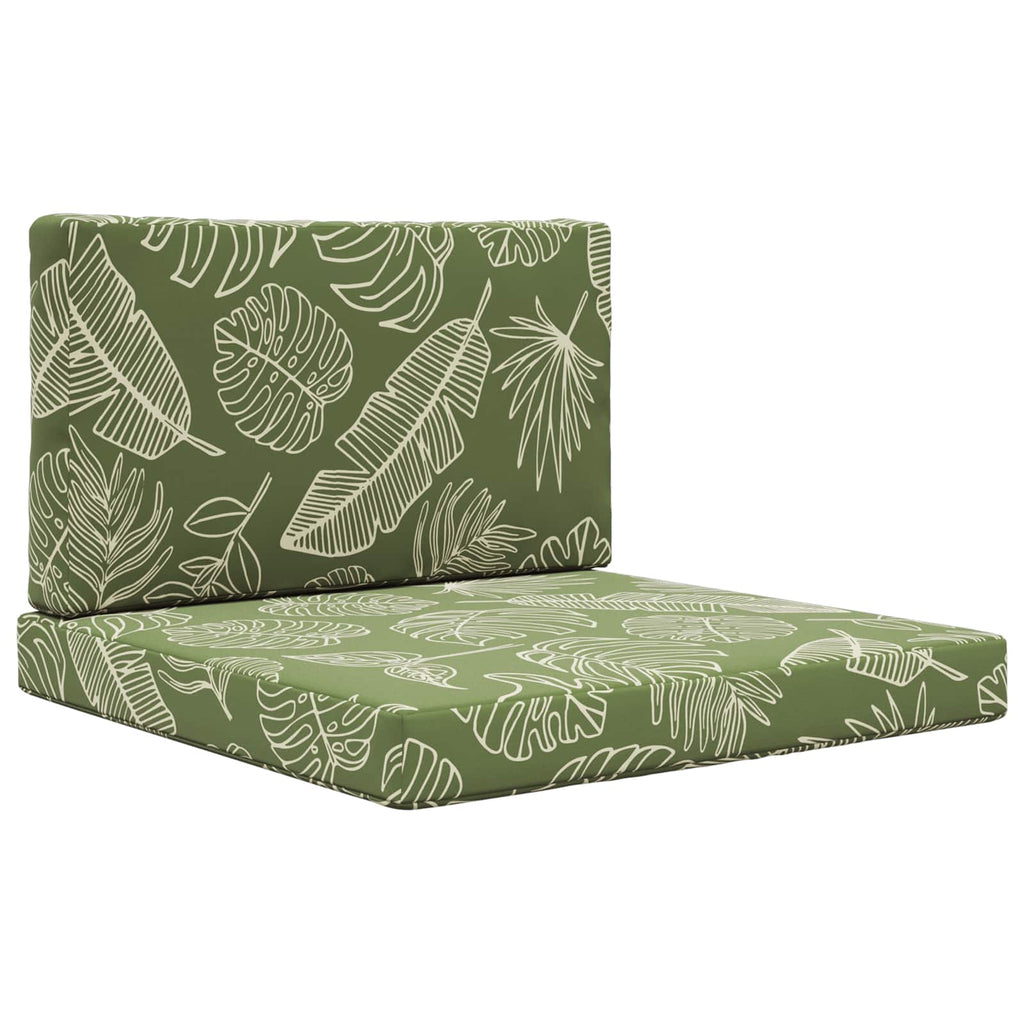 Sofakissen für draußen 2 pcs Blattdesign Polyester
