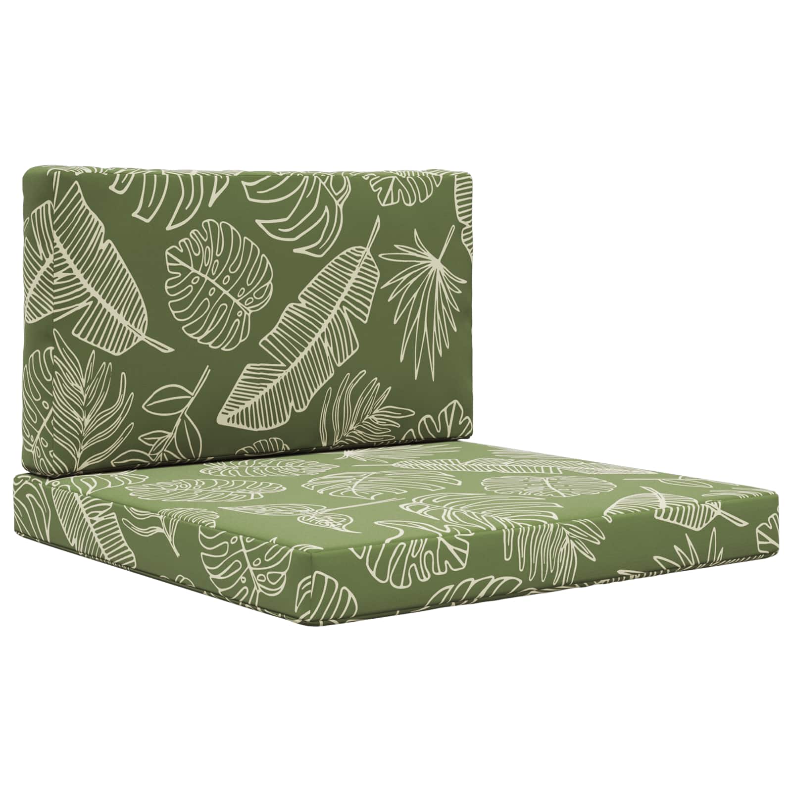 Sofakissen für draußen 2 pcs Blattdesign Polyester