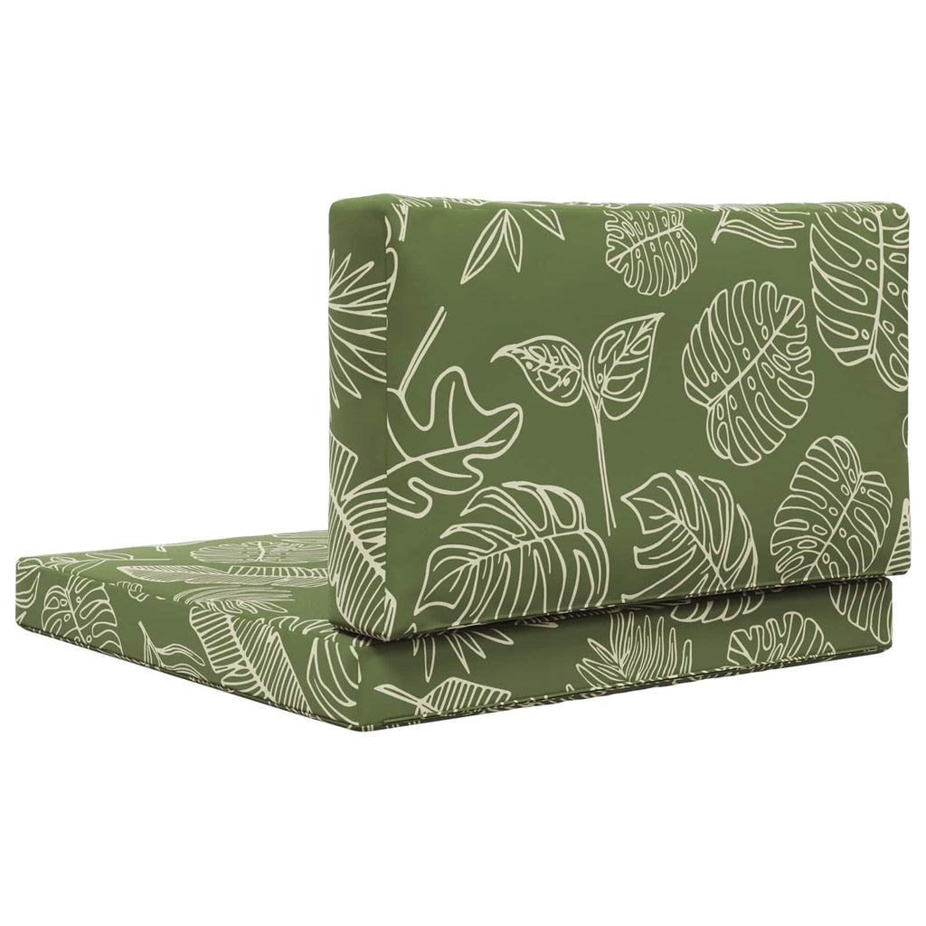 Sofakissen für draußen 2 pcs Blattdesign Polyester