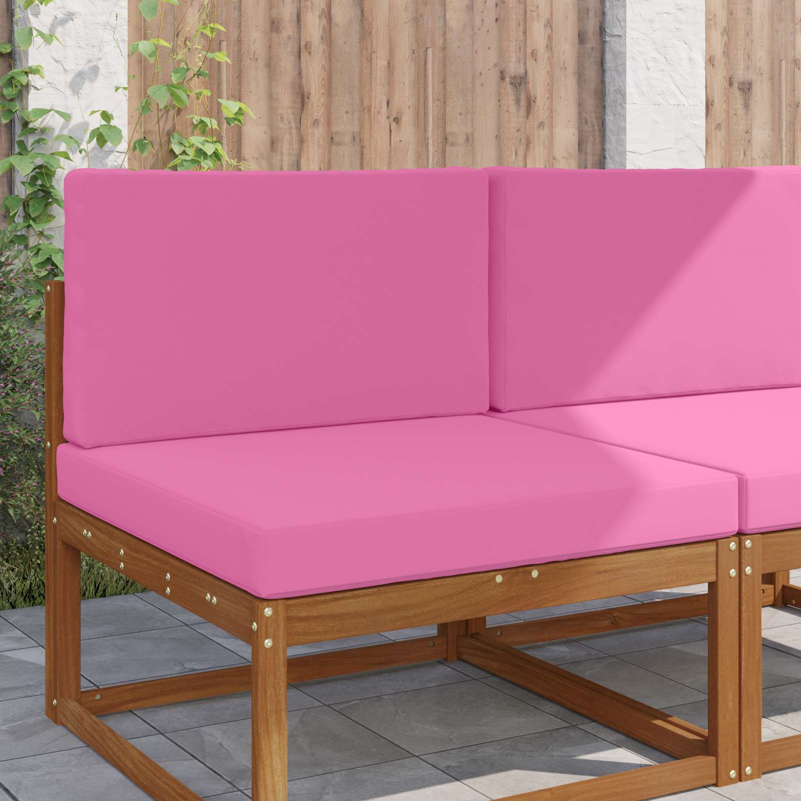 Sofakissen für draußen 2 pcs Rosa Polyester