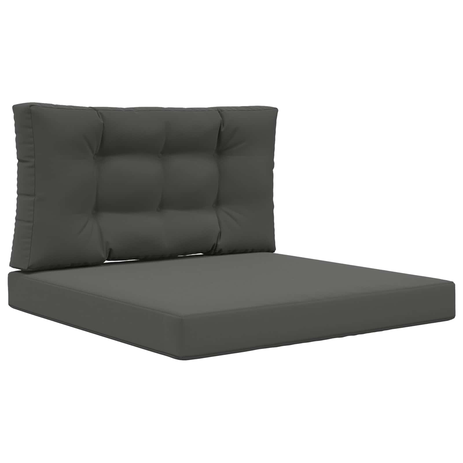 Sofakissen für draußen 2 pcs Anthrazit Polyester