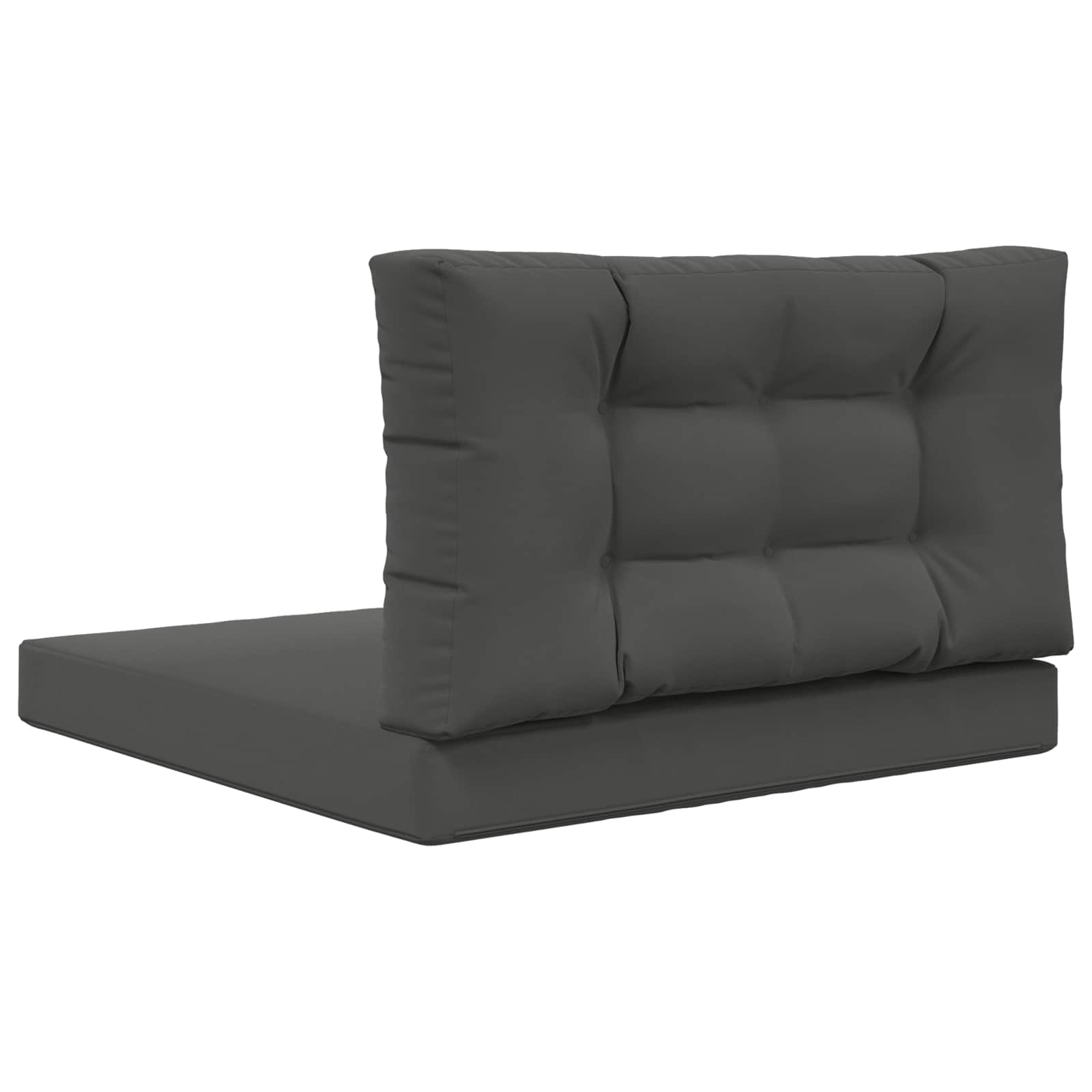 Sofakissen für draußen 2 pcs Anthrazit Polyester