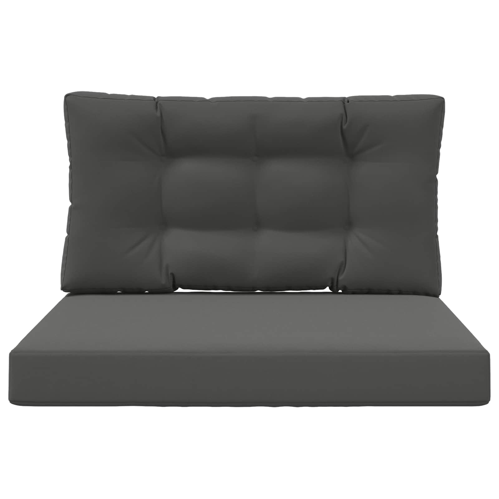 Sofakissen für draußen 2 pcs Anthrazit Polyester