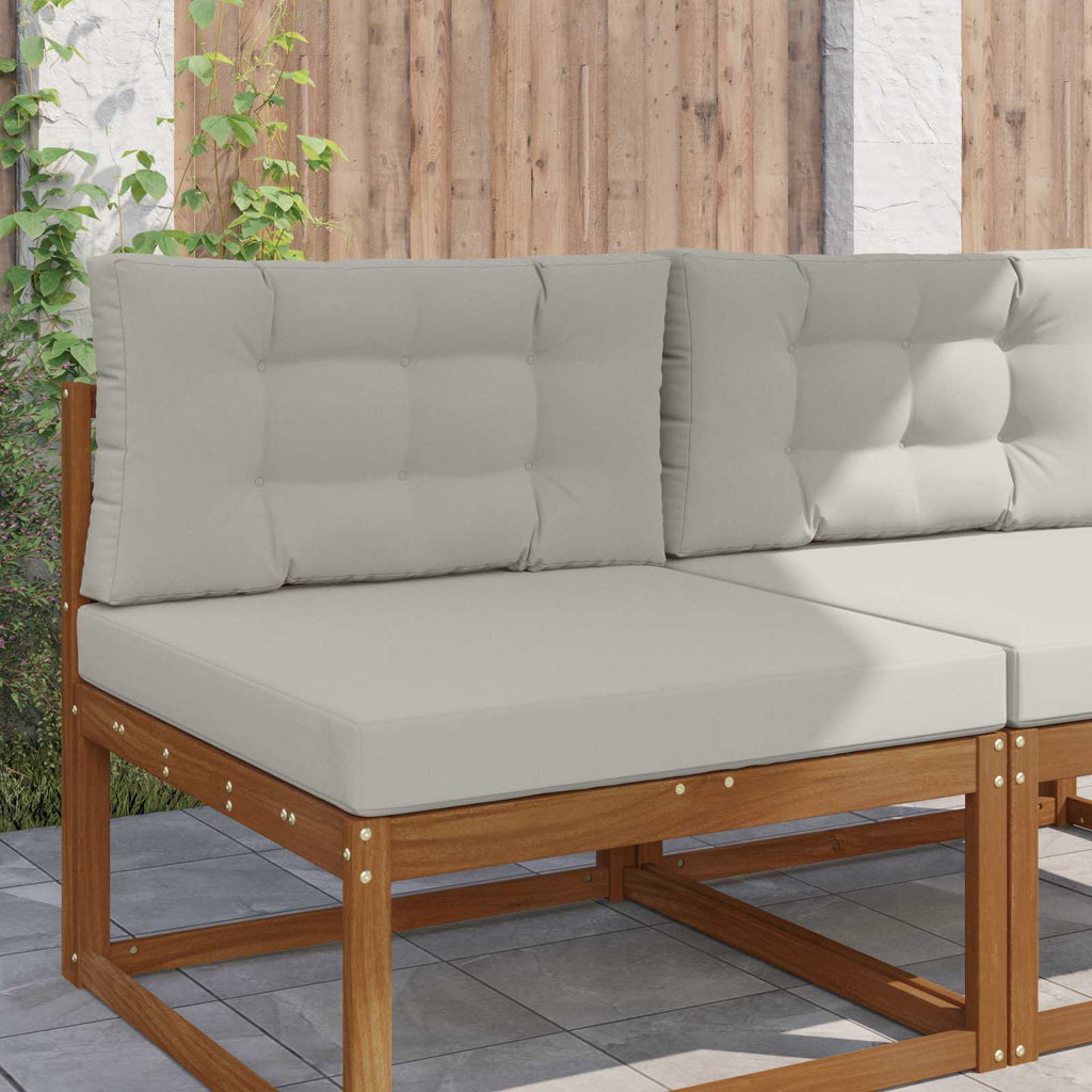 Sofakissen für draußen 2 pcs Grau Polyester