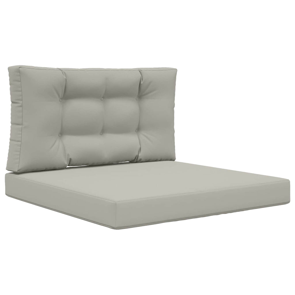 Sofakissen für draußen 2 pcs Grau Polyester