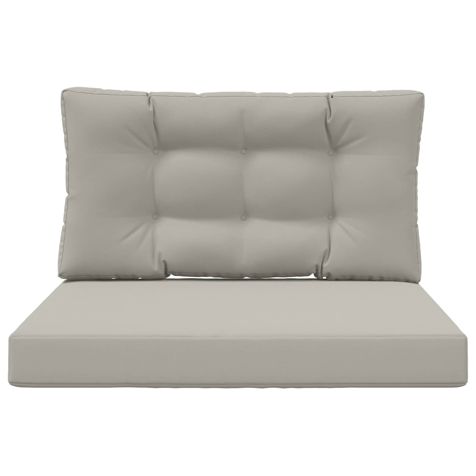 Sofakissen für draußen 2 pcs Grau Polyester