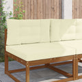 Sofakissen für draußen 2 pcs Creme Polyester
