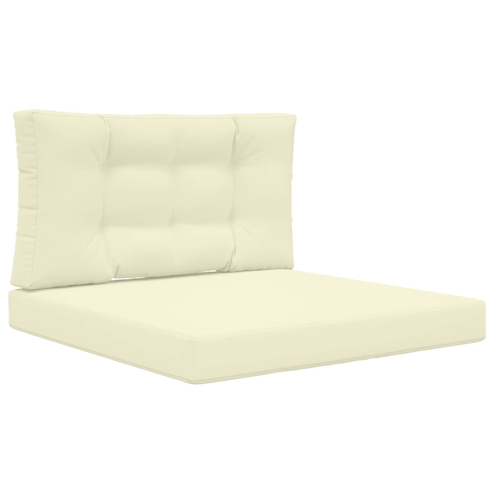 Sofakissen für draußen 2 pcs Creme Polyester