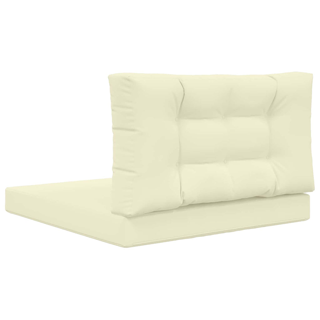Sofakissen für draußen 2 pcs Creme Polyester