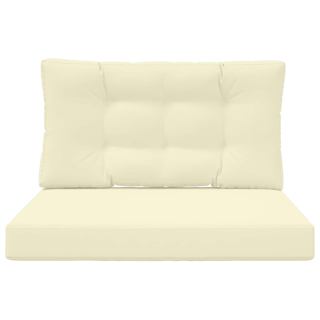 Sofakissen für draußen 2 pcs Creme Polyester