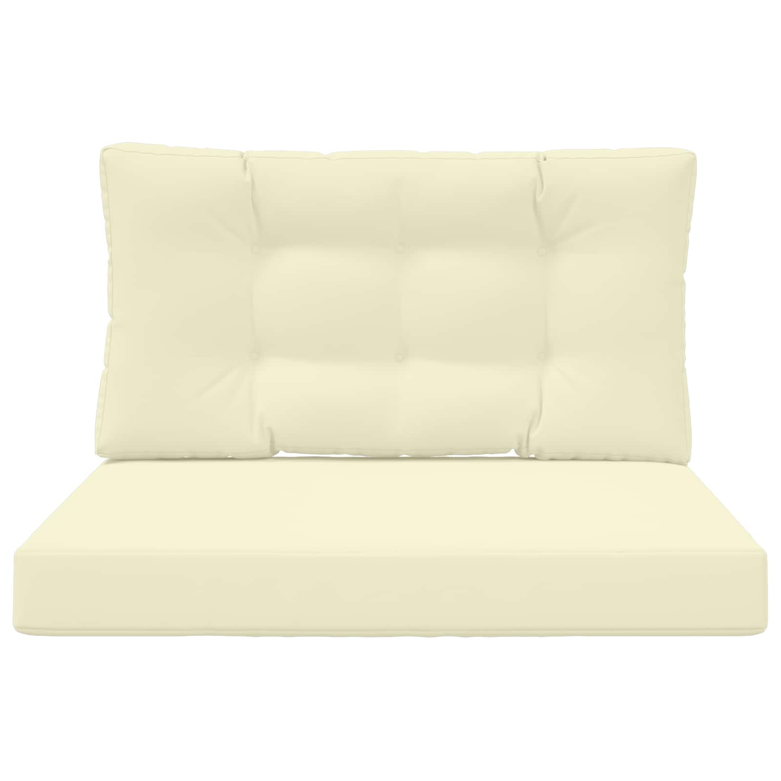 Sofakissen für draußen 2 pcs Creme Polyester