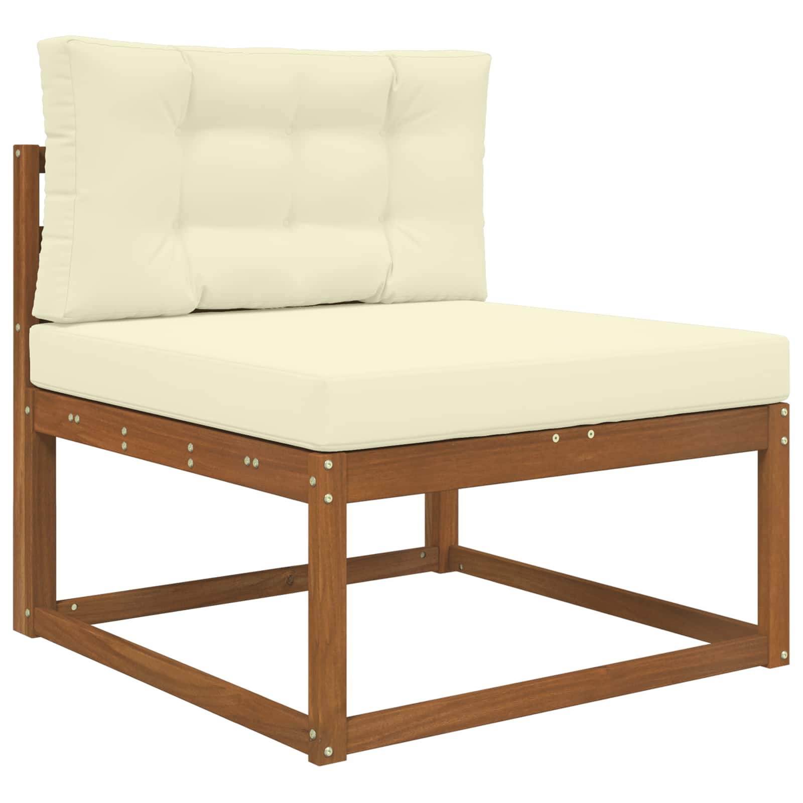 Sofakissen für draußen 2 pcs Creme Polyester