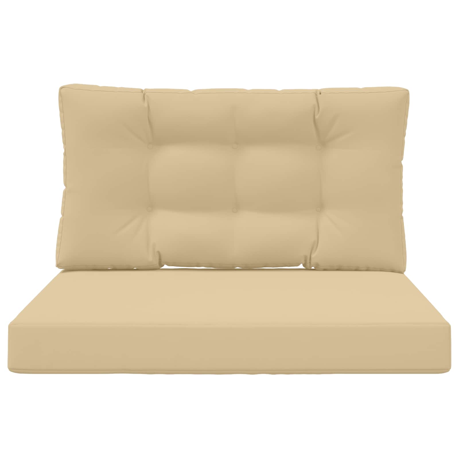 Sofakissen für draußen 2 pcs Beige Polyester