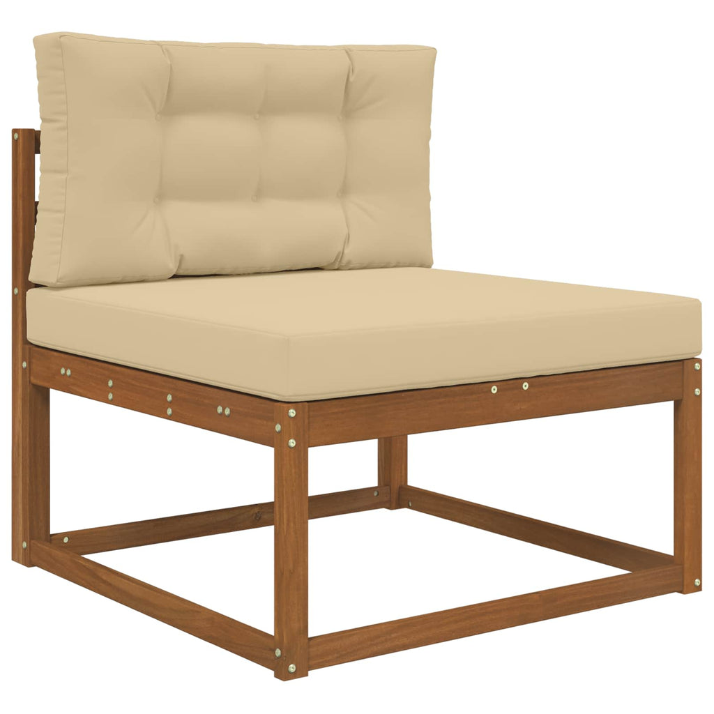 Sofakissen für draußen 2 pcs Beige Polyester
