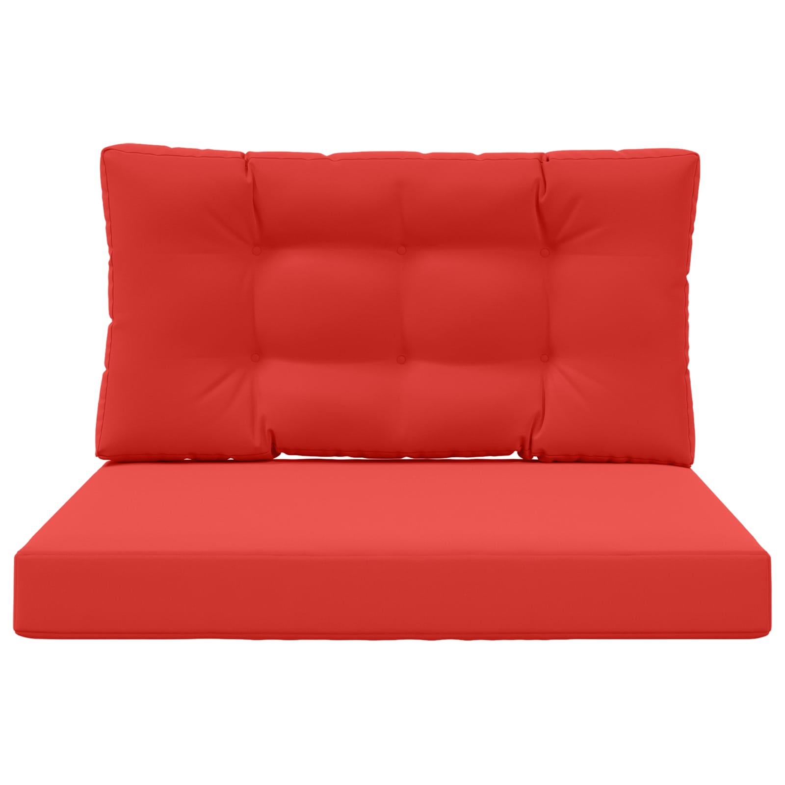 Sofakissen für draußen 2 pcs Rot Polyester