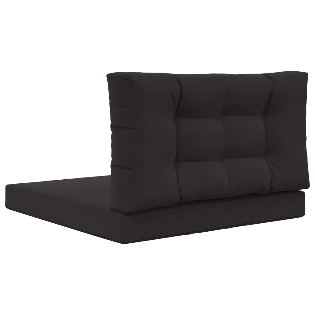 Sofakissen für draußen 2 pcs Schwarz Polyester