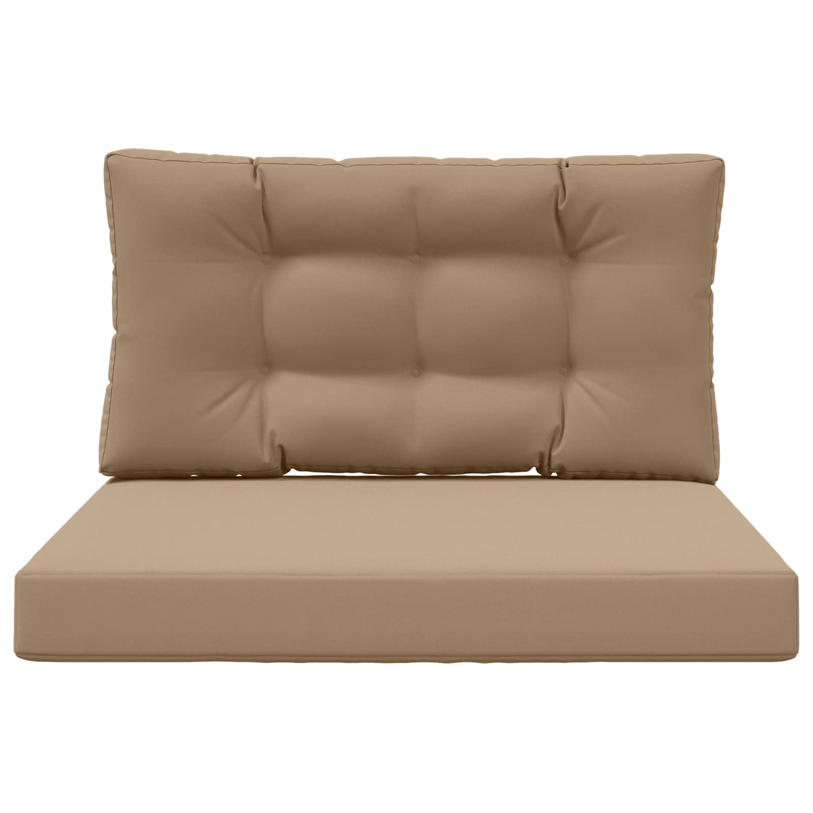 Sofakissen für draußen 2 pcs Taupe Polyester