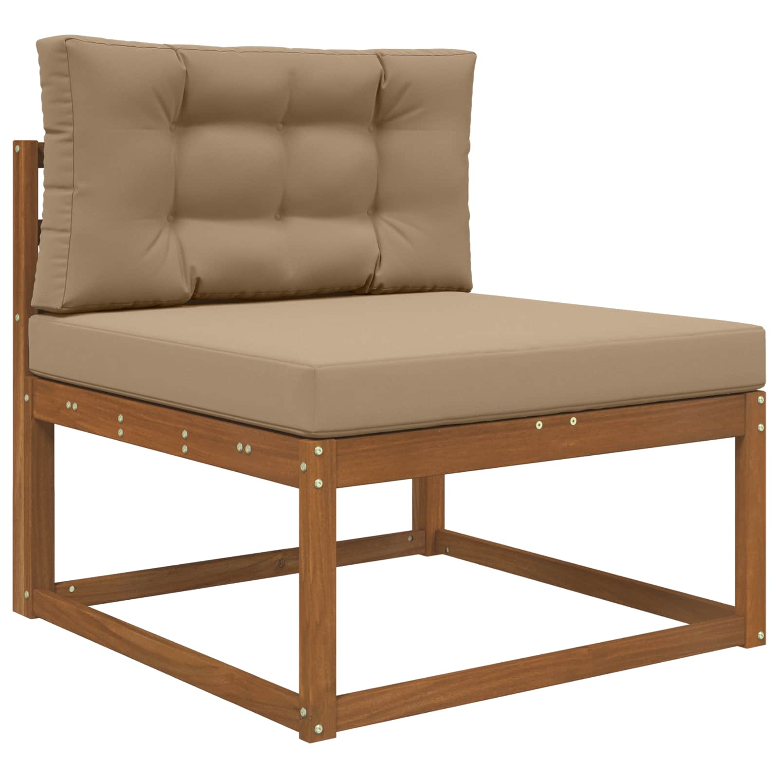 Sofakissen für draußen 2 pcs Taupe Polyester