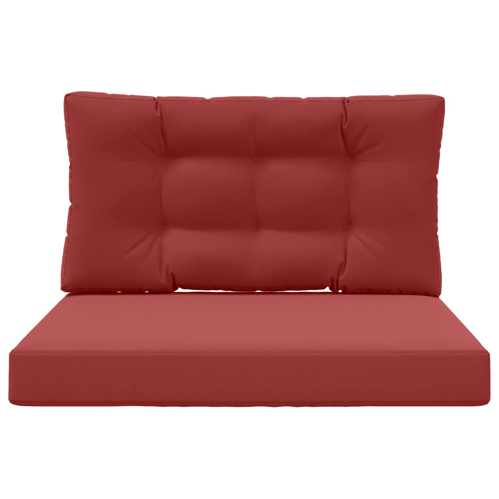 Sofakissen für draußen 2 pcs Weinrot Polyester