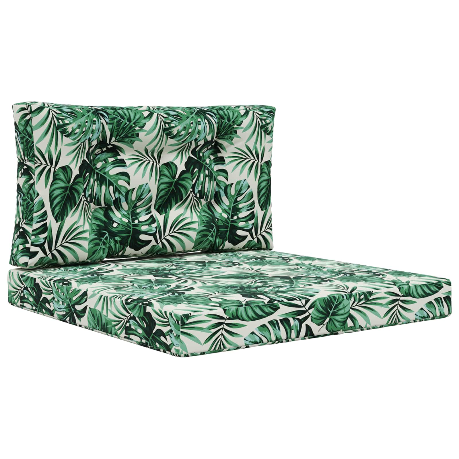 Sofakissen für draußen 2 pcs Blattmuster Polyester