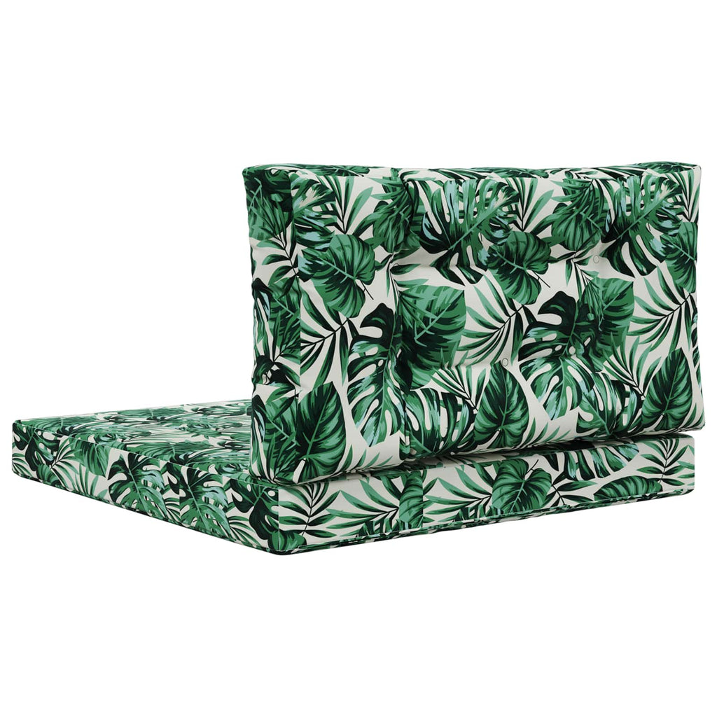 Sofakissen für draußen 2 pcs Blattmuster Polyester