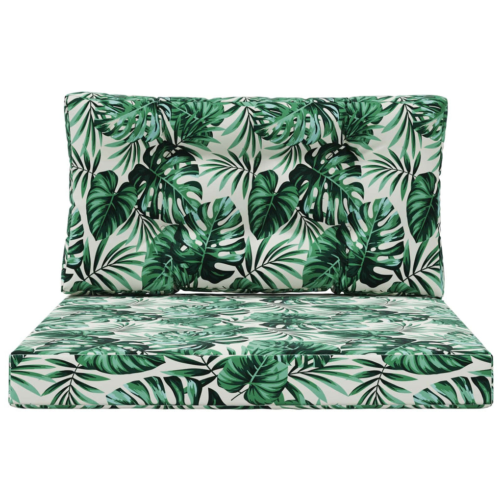Sofakissen für draußen 2 pcs Blattmuster Polyester