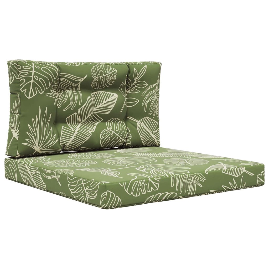 Sofakissen für draußen 2 pcs Blattdesign Polyester