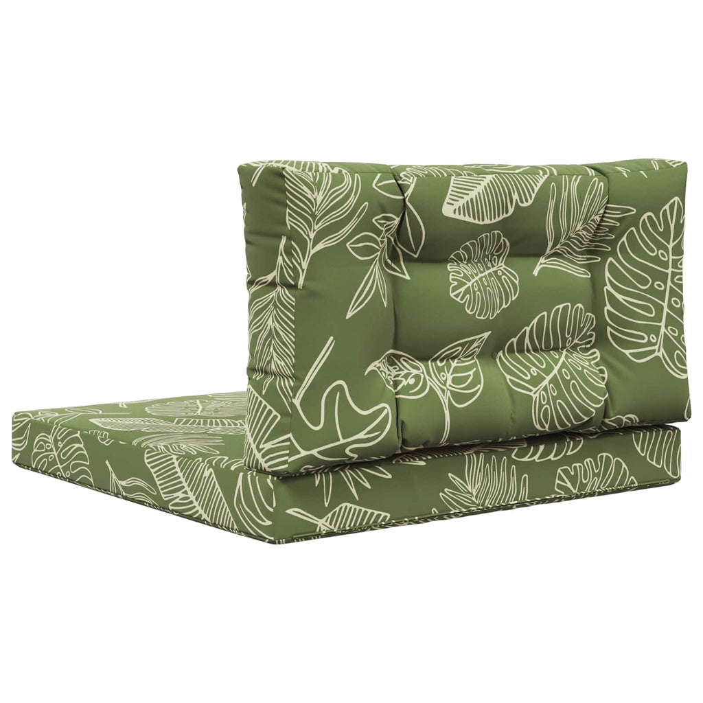 Sofakissen für draußen 2 pcs Blattdesign Polyester