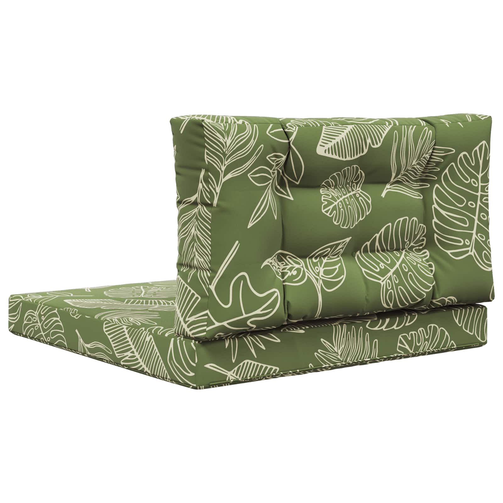 Sofakissen für draußen 2 pcs Blattdesign Polyester