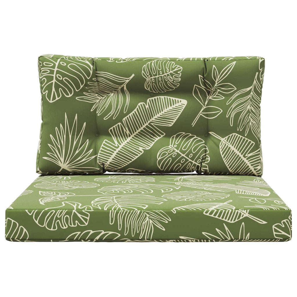 Sofakissen für draußen 2 pcs Blattdesign Polyester