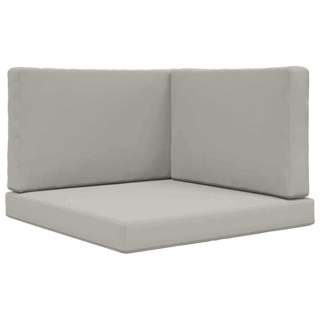 Sofakissen für draußen 3 pcs Grau Polyester