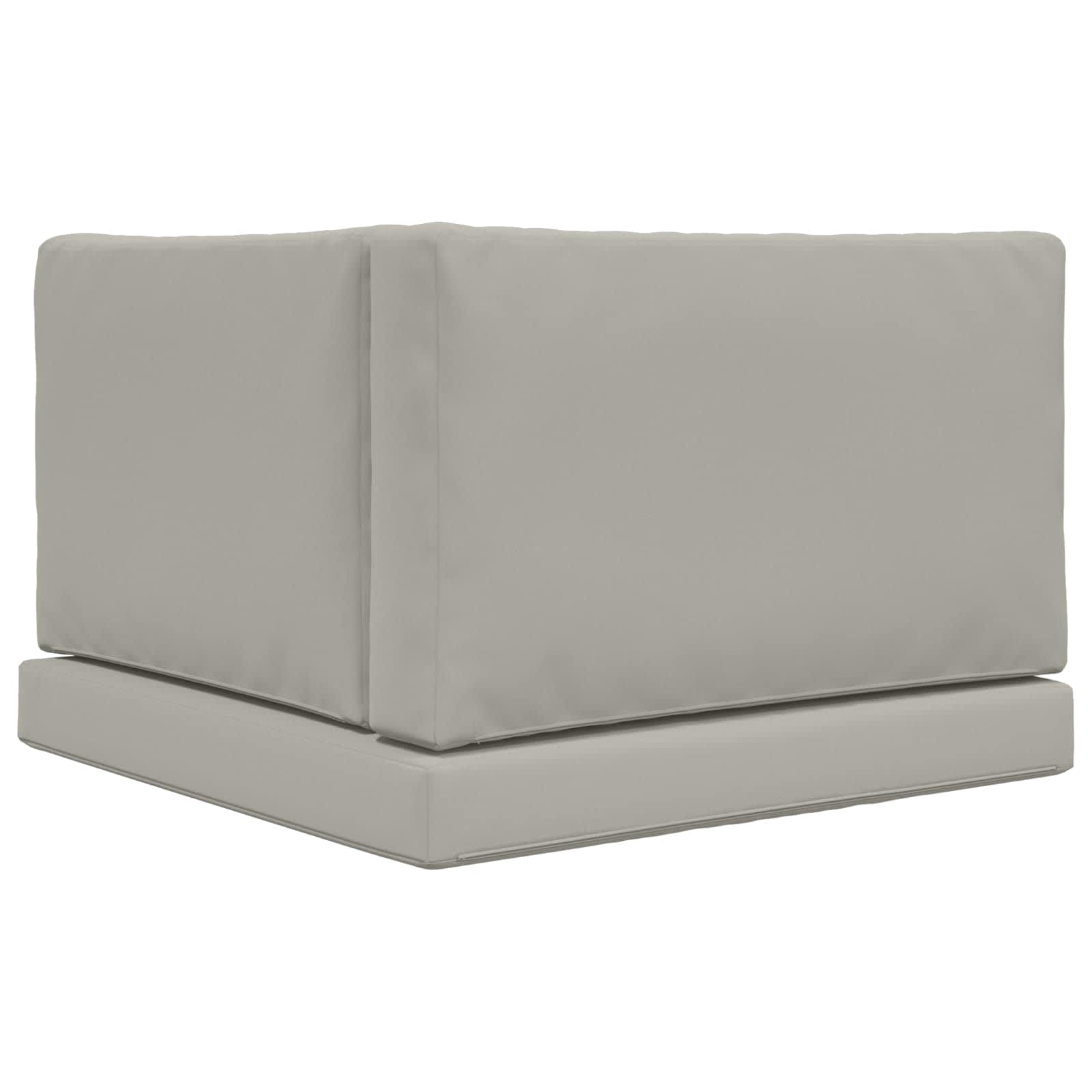 Sofakissen für draußen 3 pcs Grau Polyester