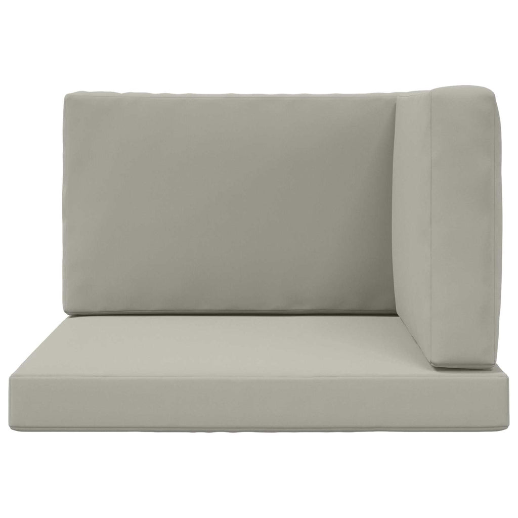 Sofakissen für draußen 3 pcs Grau Polyester