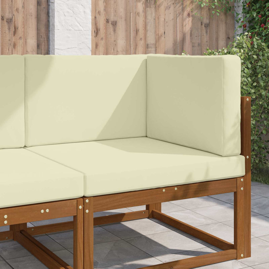 Sofakissen für draußen 3 pcs Creme Polyester