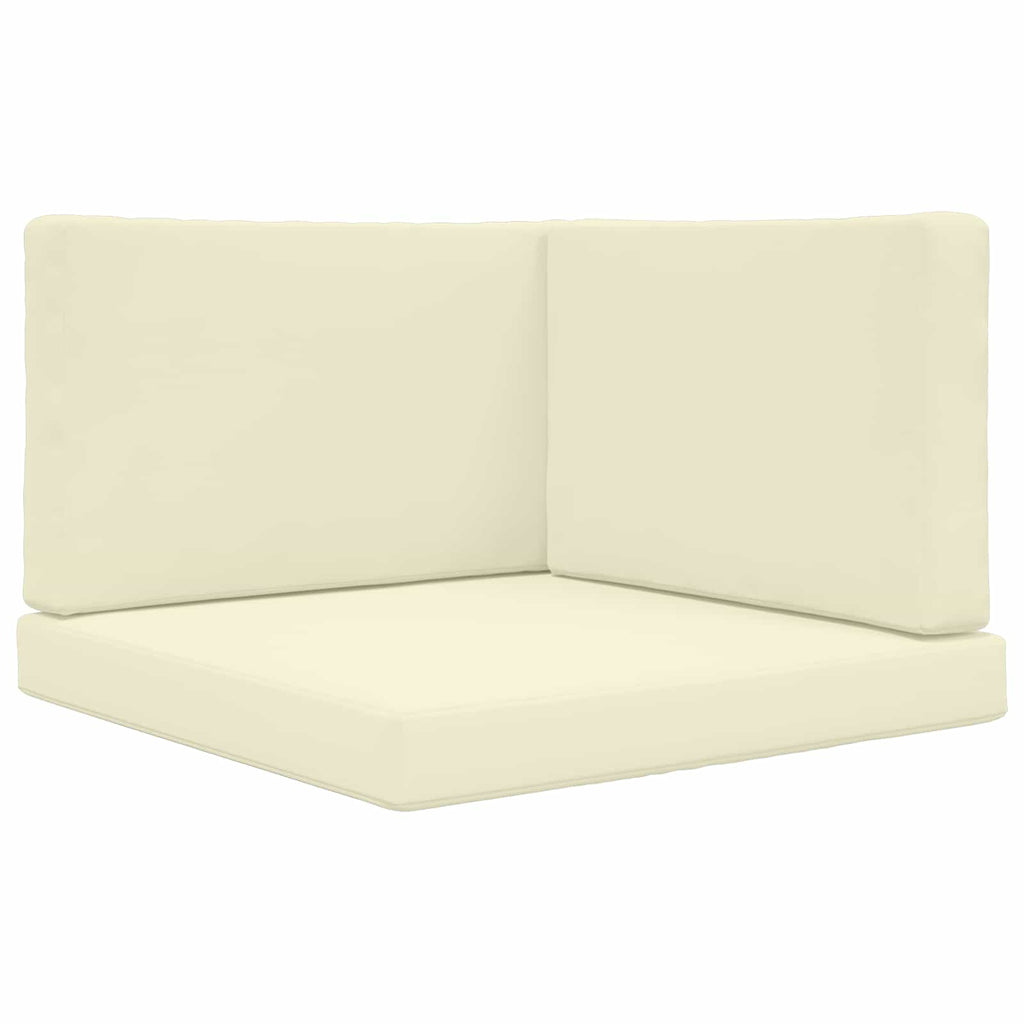Sofakissen für draußen 3 pcs Creme Polyester