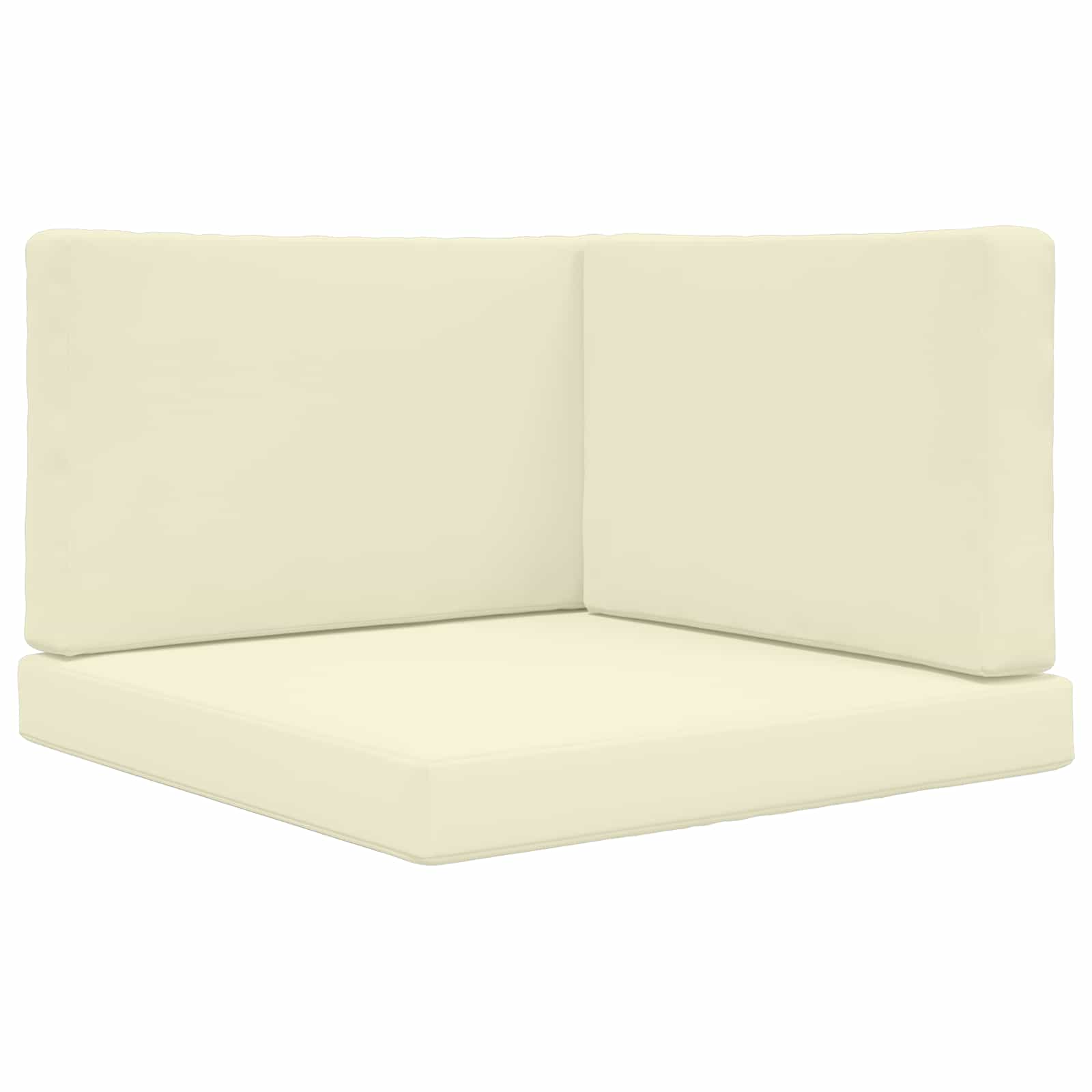 Sofakissen für draußen 3 pcs Creme Polyester