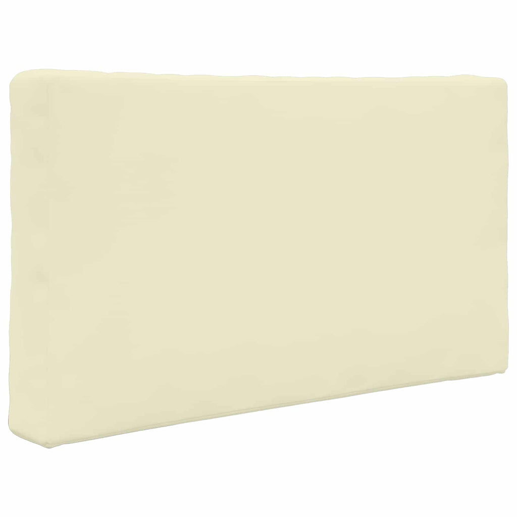 Sofakissen für draußen 3 pcs Creme Polyester