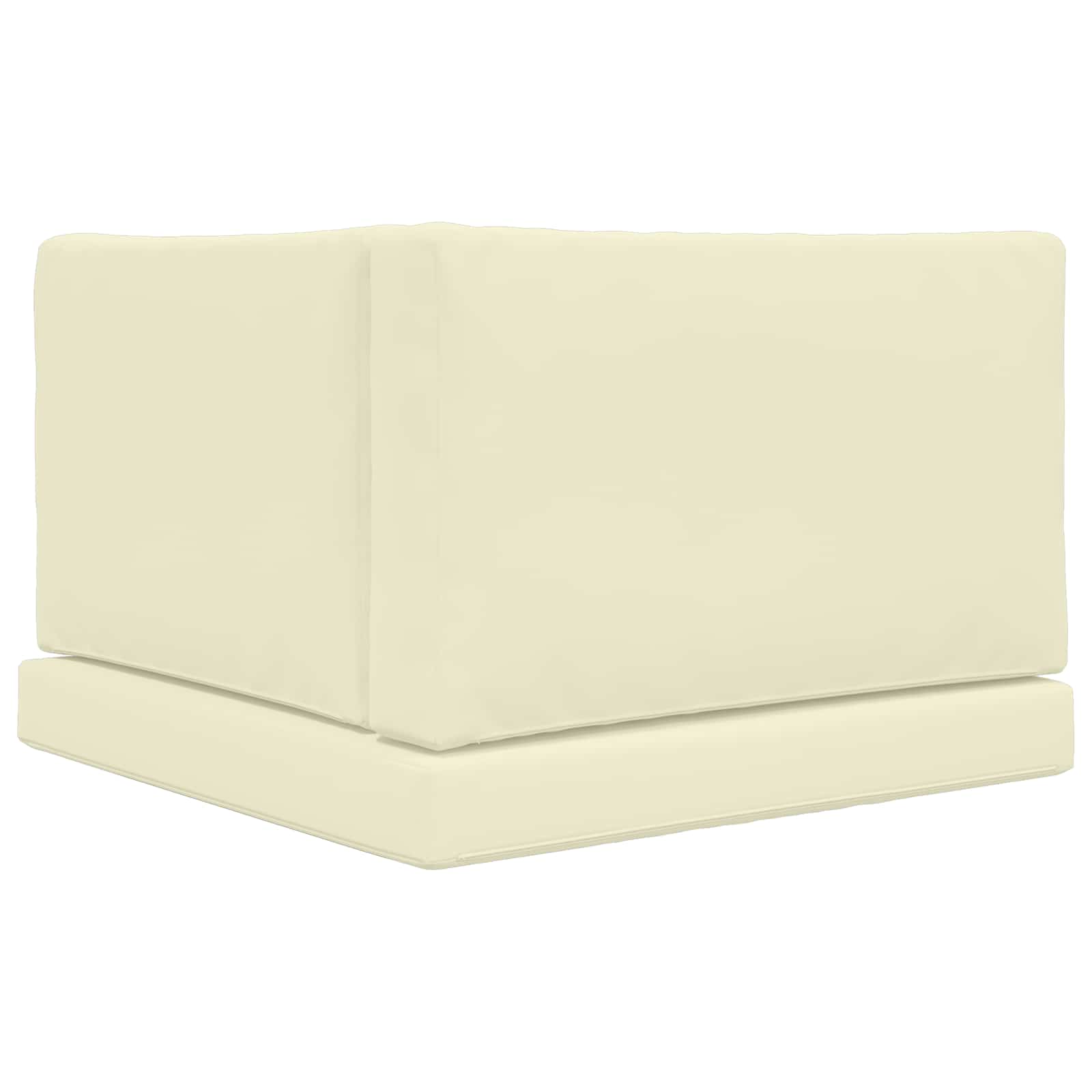 Sofakissen für draußen 3 pcs Creme Polyester