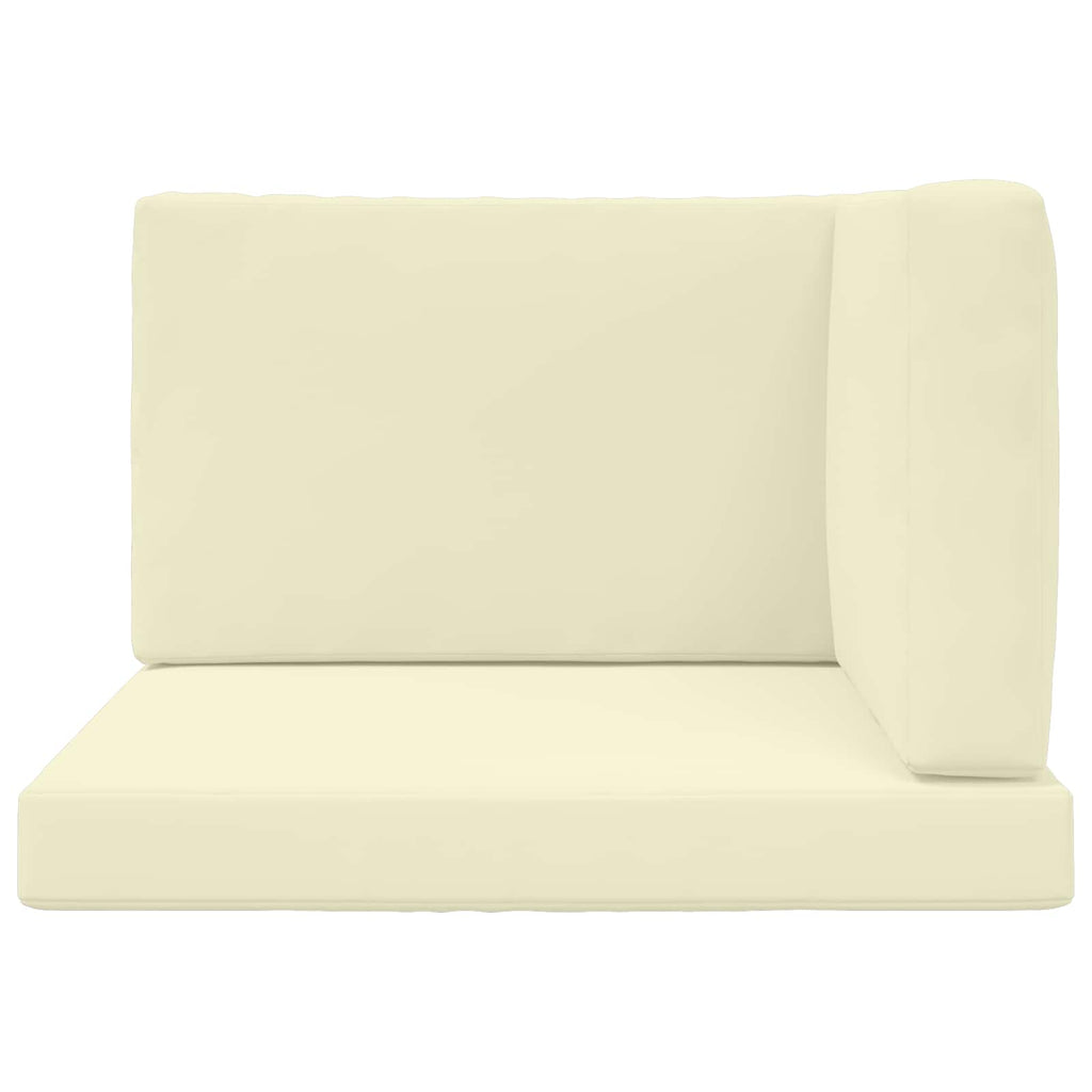 Sofakissen für draußen 3 pcs Creme Polyester