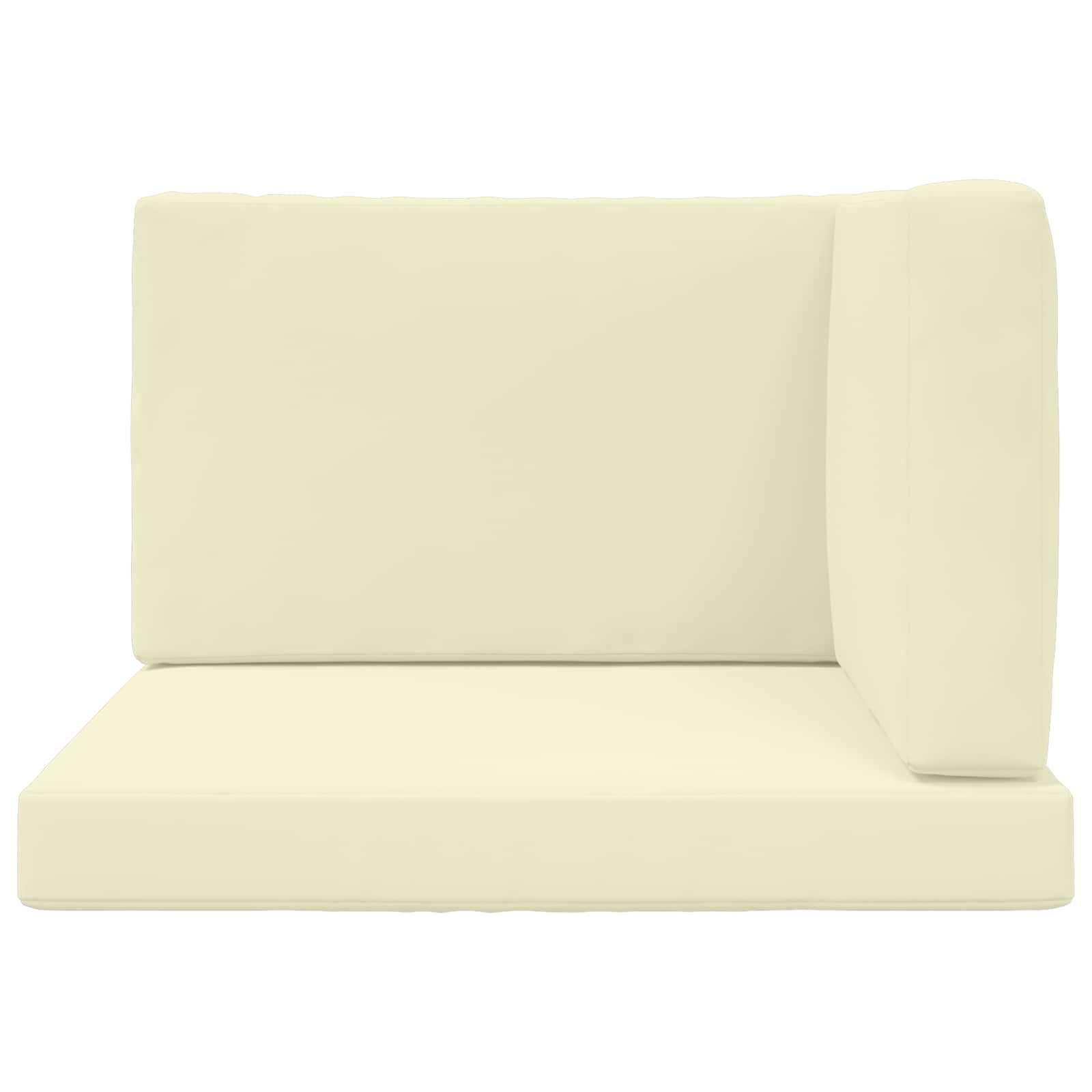 Sofakissen für draußen 3 pcs Creme Polyester