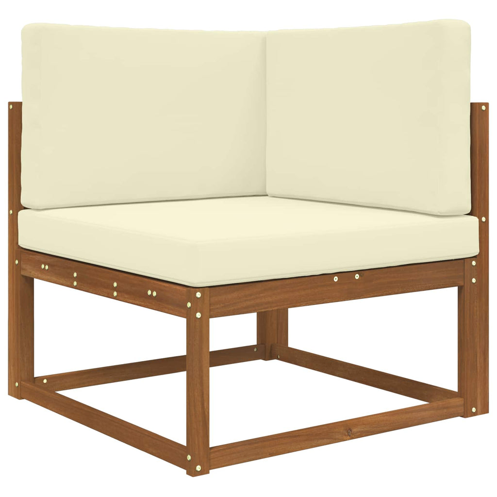 Sofakissen für draußen 3 pcs Creme Polyester