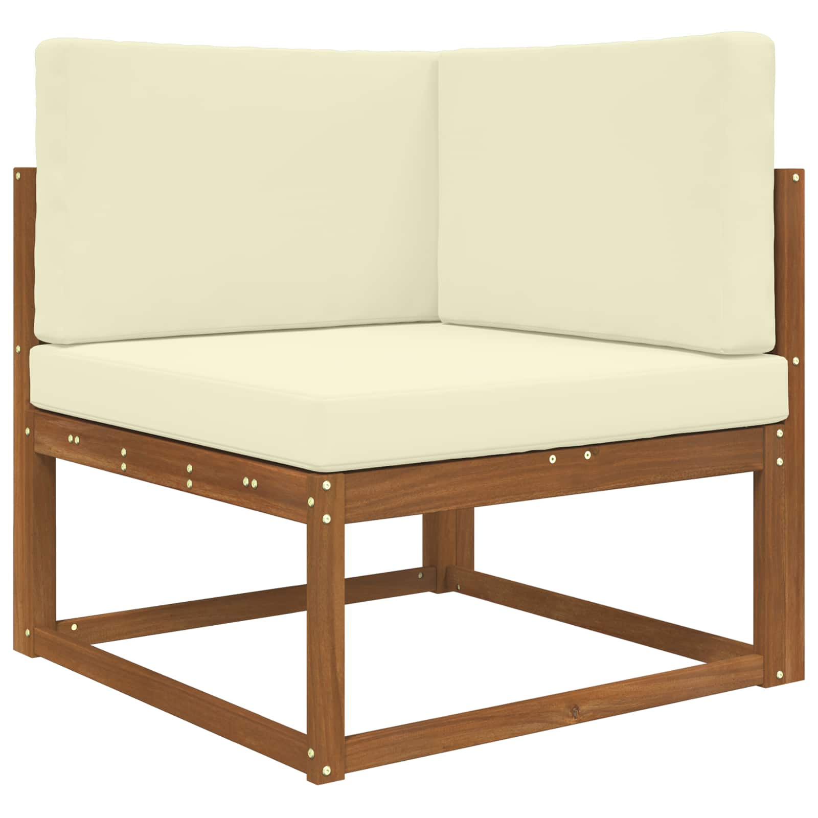 Sofakissen für draußen 3 pcs Creme Polyester