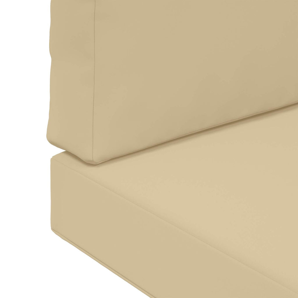 Sofakissen für draußen 3 pcs Beige Polyester