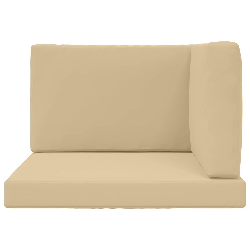 Sofakissen für draußen 3 pcs Beige Polyester