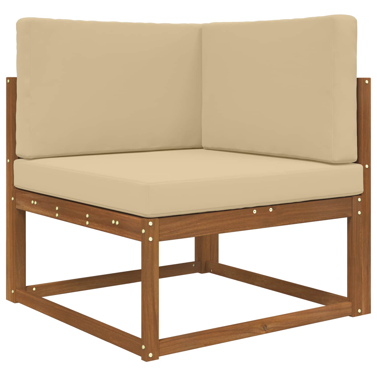 Sofakissen für draußen 3 pcs Beige Polyester