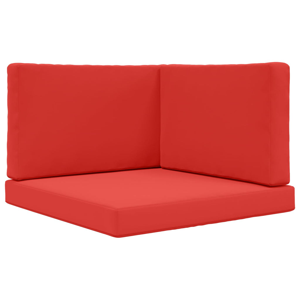 Sofakissen für draußen 3 pcs Rot Polyester